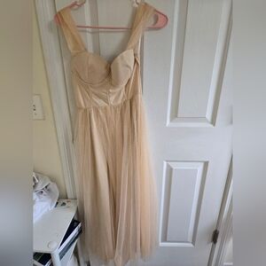 SHEIN Cream Ruched Sweetheart Gown for Weddings